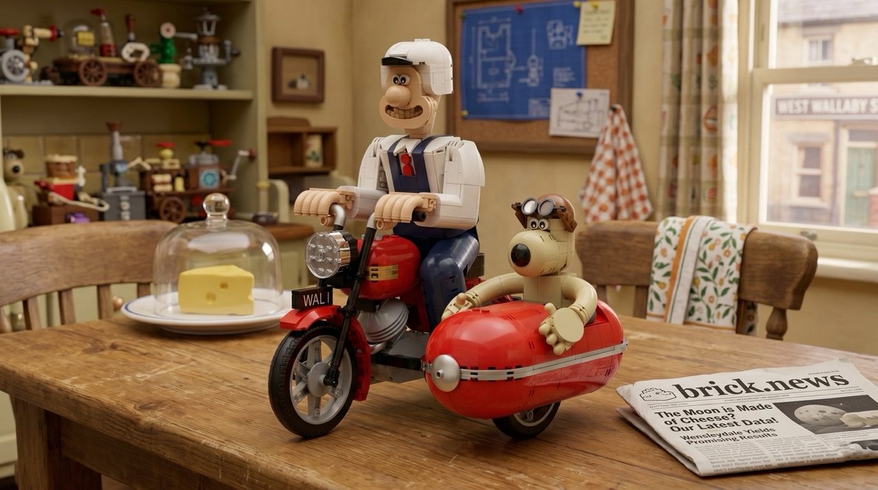 Wallace & Gromit em LEGO: a mota com sidecar que homenageia o stop-motion