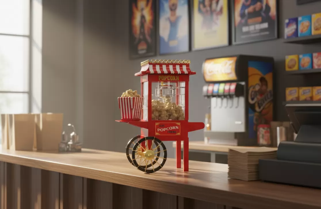 LEGO® Retro Popcorn Machine: a máquina de pipocas com rodas que anda a sério