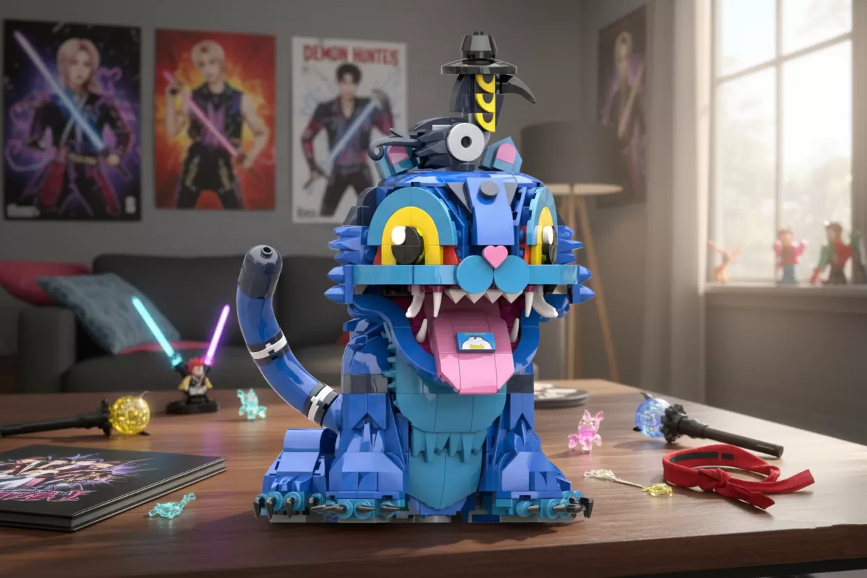 K-Pop Demon Hunters: o tigre azul da Netflix ruma à revisão da LEGO Ideas