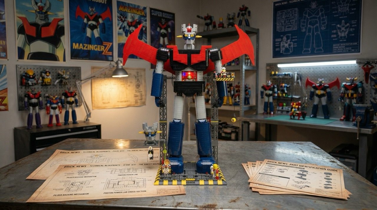 Mazinger Z ganha versão LEGO® Ideas com 3210 peças e olhos que acendem