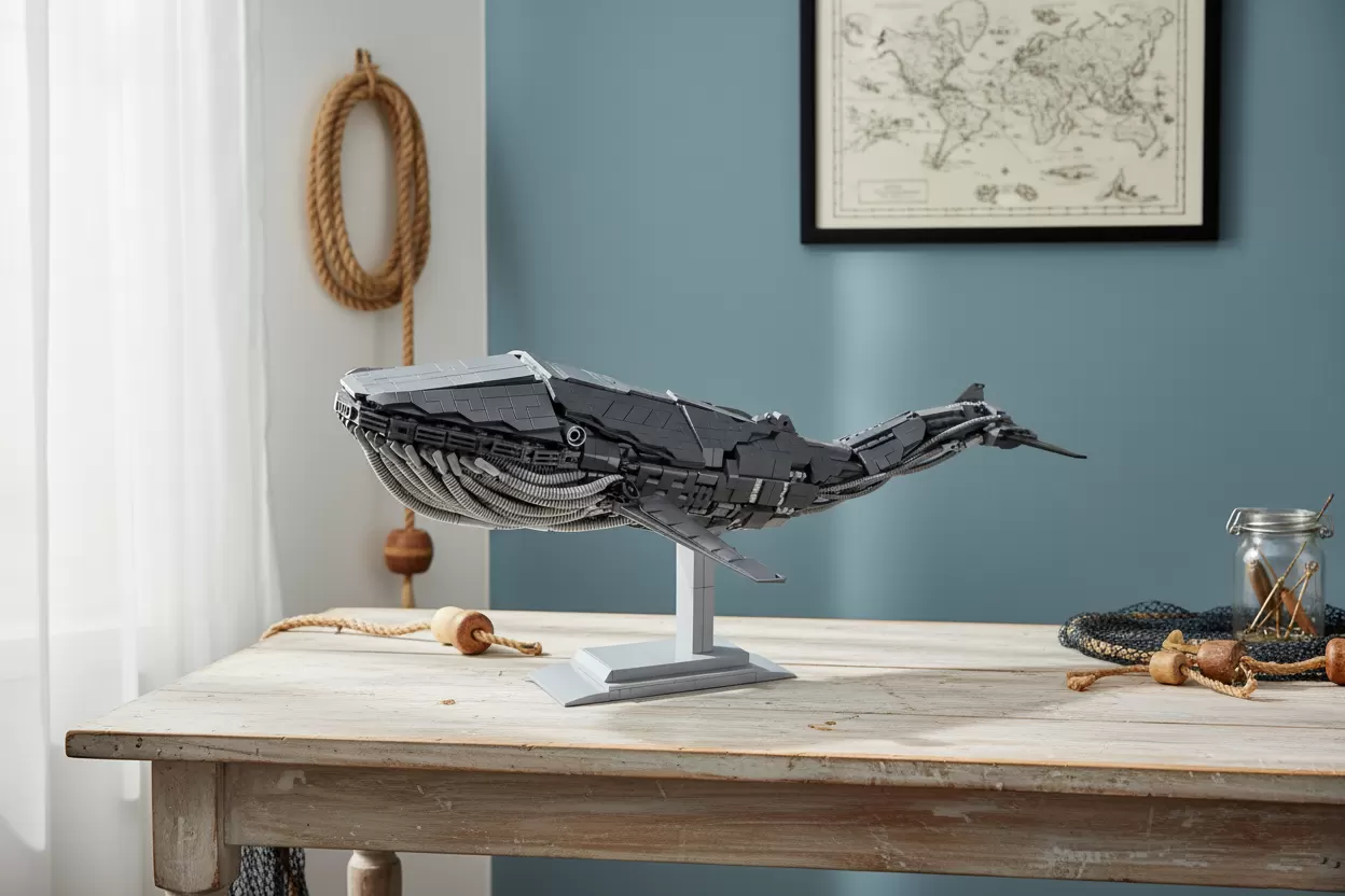 Blue Whale Mech de Mitsuru Nikaido funde biologia e robótica em LEGO® Ideas