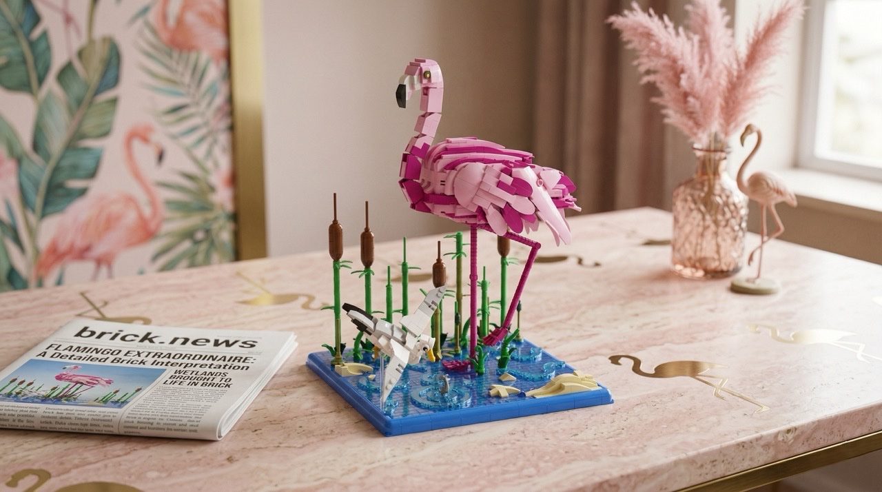 Flamingo & Seagull: o MOC que usa folhas como penas ruma à revisão da LEGO® Ideas