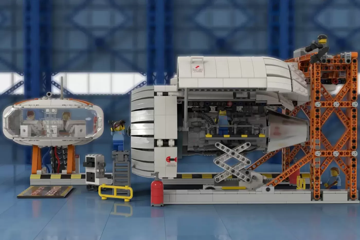 Aircraft Engine Workshop Reaches 10K on LEGO® Ideas with Working Turbofan at Minifigure Scale , aircraft engine workshop r…