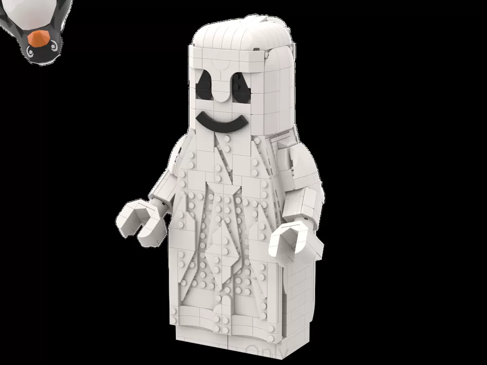 Up-Scaled Ghost Minifigure LEGO® MOC by penguin_bobo