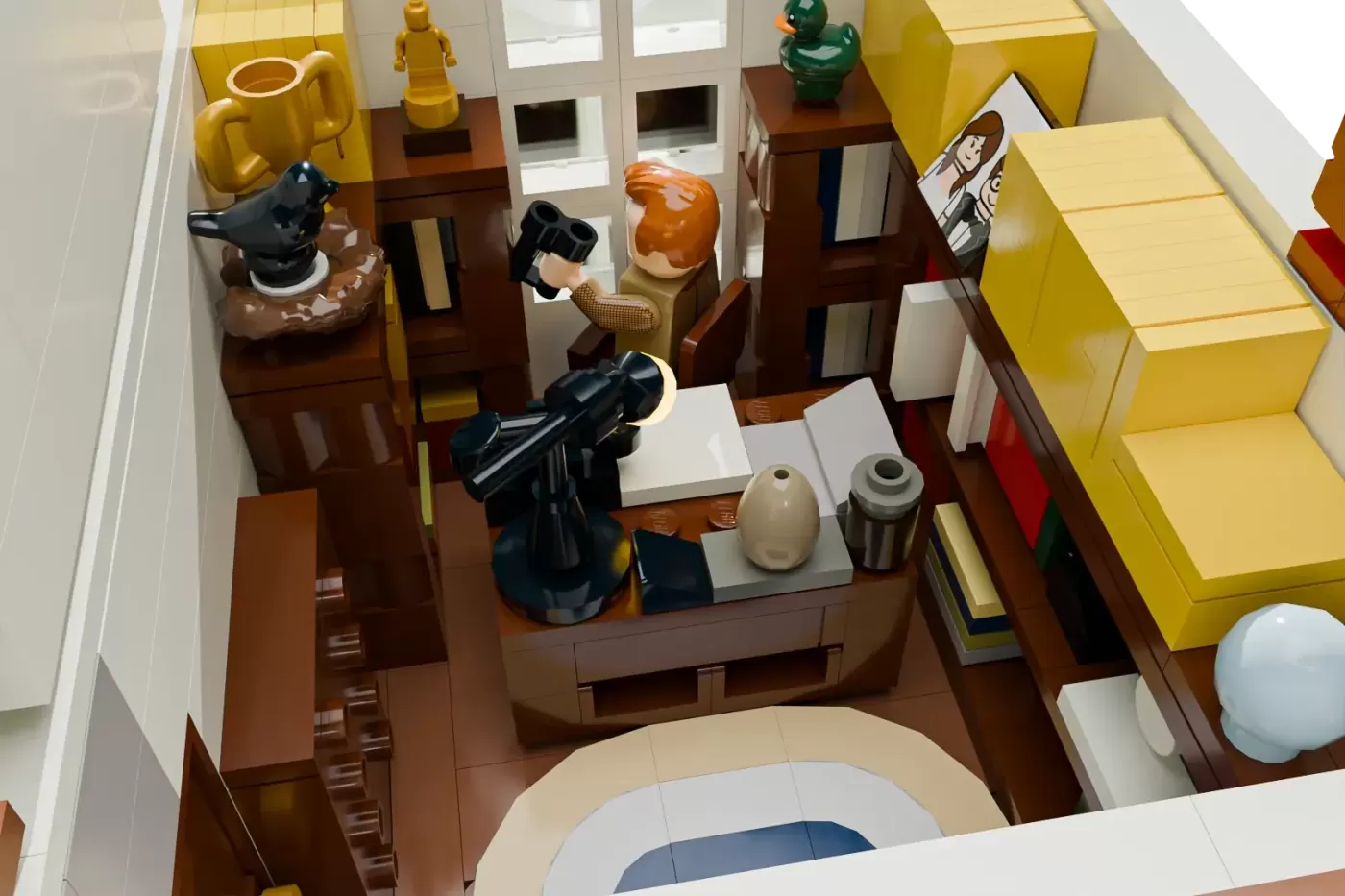 Beetlejuice LEGO Ideas minifigure detail with alternate faces