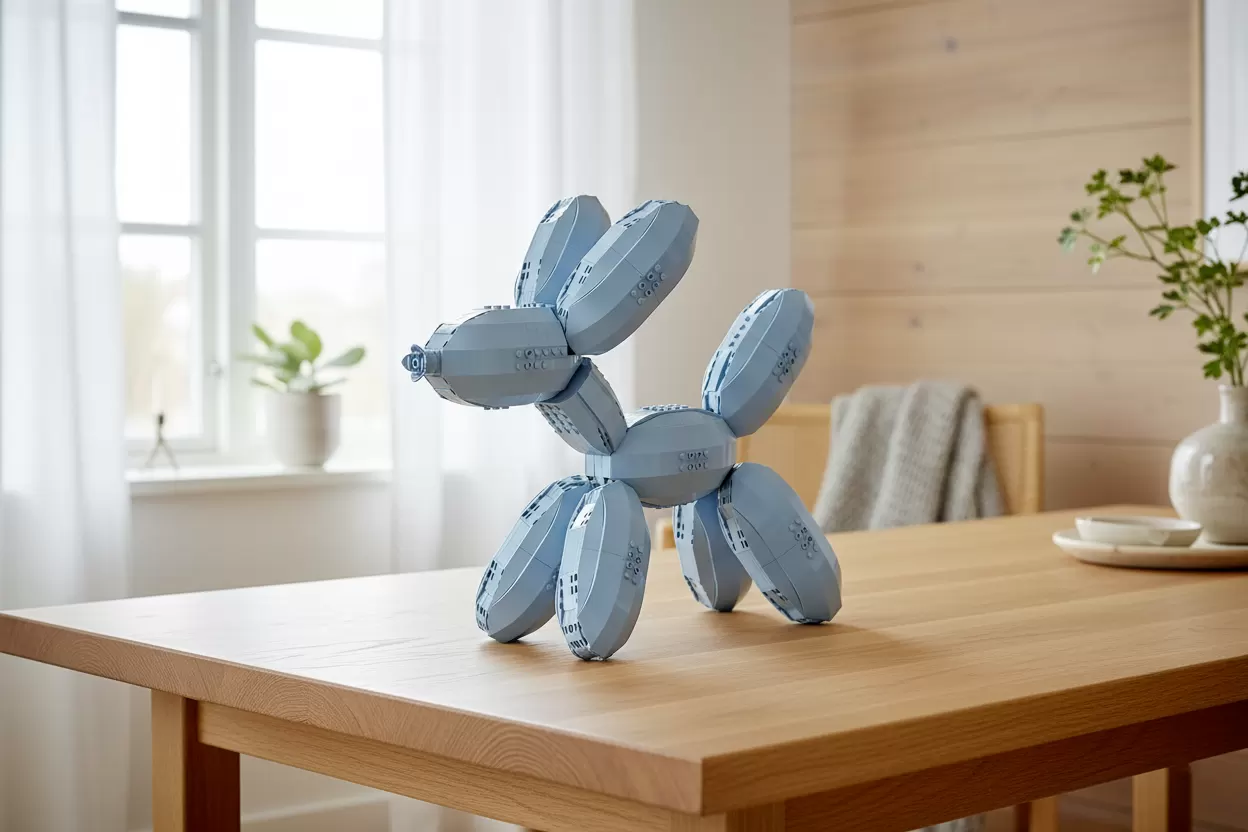LEGO® Balloon Dog: o cão-balão de Jeff Koons feito de tijolos