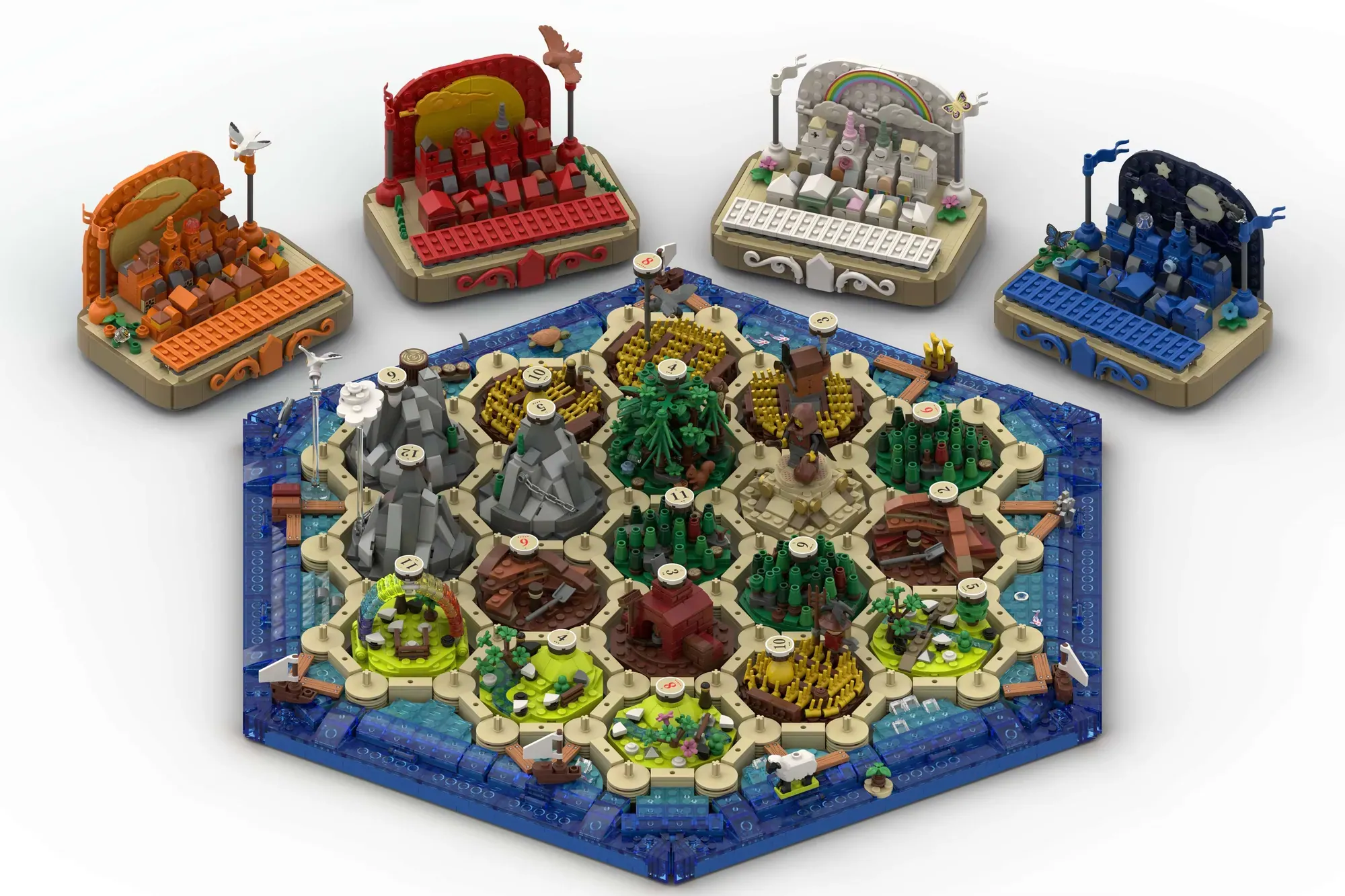 CATAN Snaps Into Bricks - A Playable LEGO® Board That Doubles as Wall Art