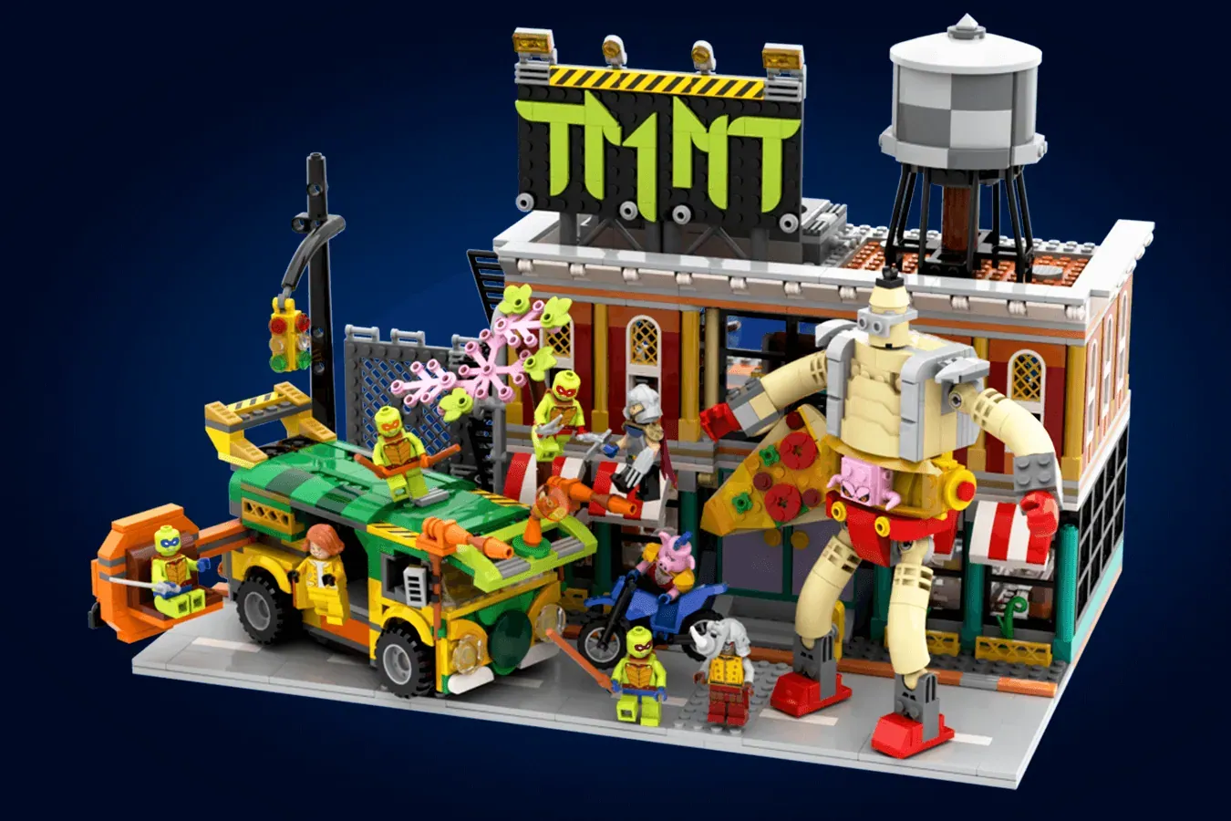 LEGO Ideas Teenage Mutant Ninja Turtles 1987: covil modular e a Party Wagon dos anos 80