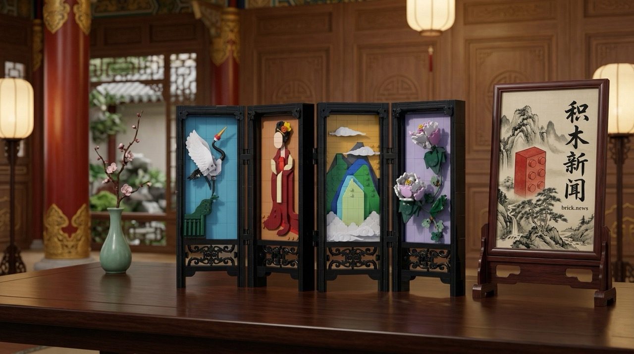 LEGO® Ideas Chinese Folding Screen Reaches 10K Support with Stunning Traditional Art Build