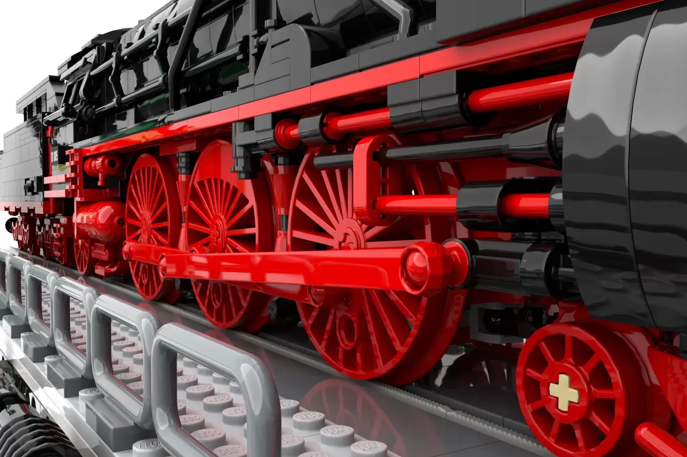 German Steam Train BR01 Series Celebrates 100 Years with LEGO® Ideas Turntable Model — close-up