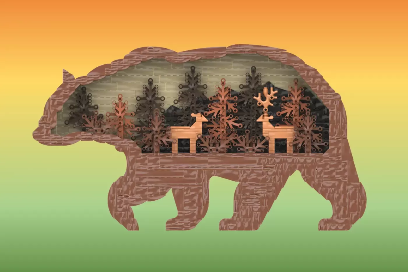 LEGO® Ideas Bear Statue Project Reaches 10K Supporters - Nature Meets Bricks — brick.news