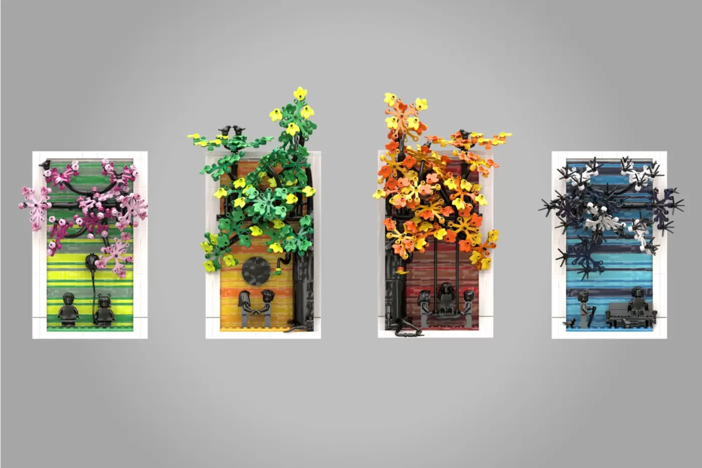 LEGO® Ideas Four Seasons of Life Reaches 10K Supporters with Beautiful Wall Art Design