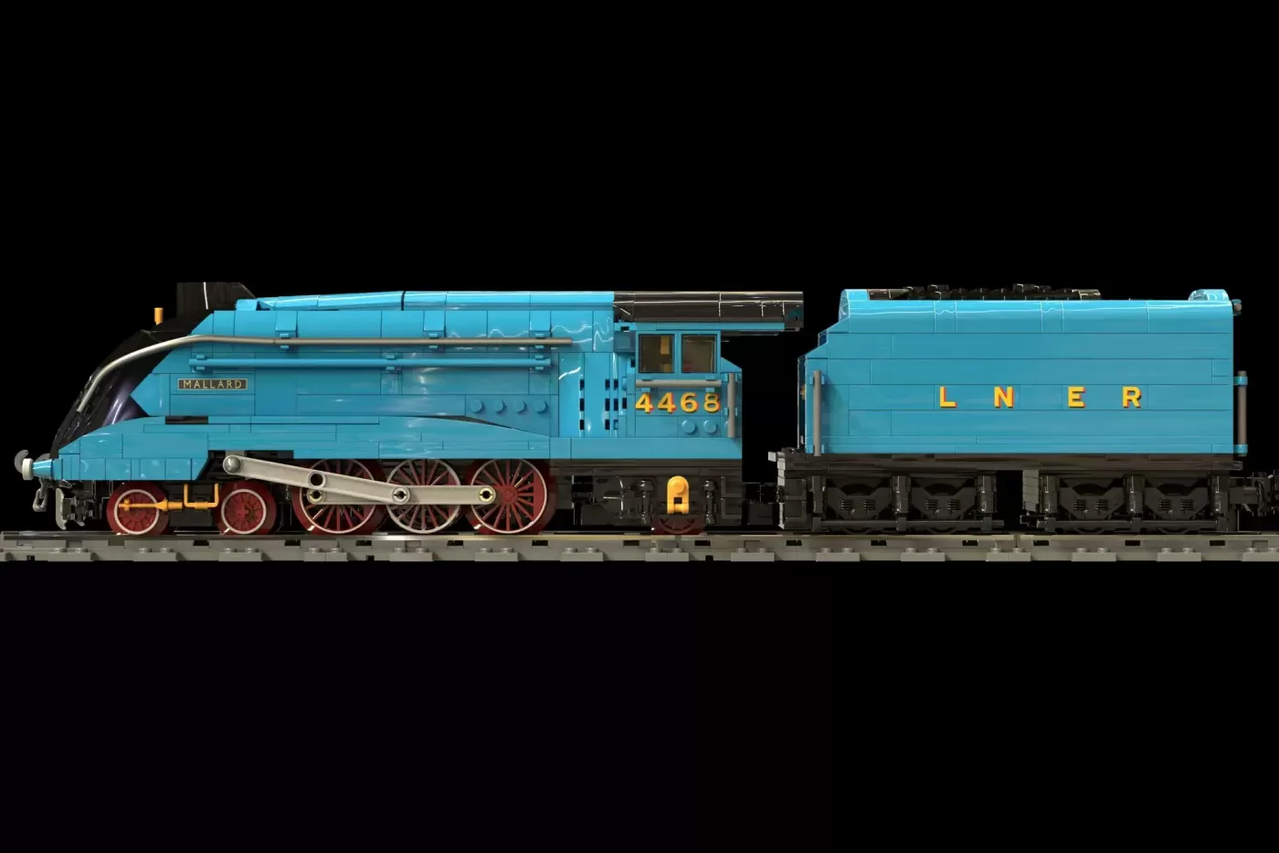 LEGO® Ideas Mallard Steam Train Project Reaches 10,000 Supporters (10000) — close-up