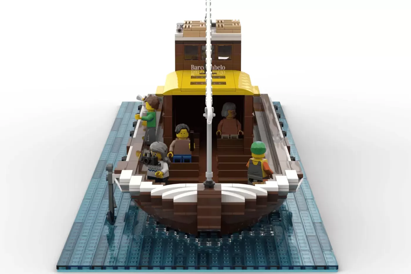 LEGO® Ideas Rabelo Boat Brings Portuguese Maritime Heritage to Life — finished model