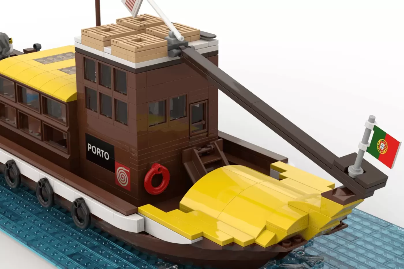 LEGO® Ideas Rabelo Boat Brings Portuguese Maritime Heritage to Life — contents