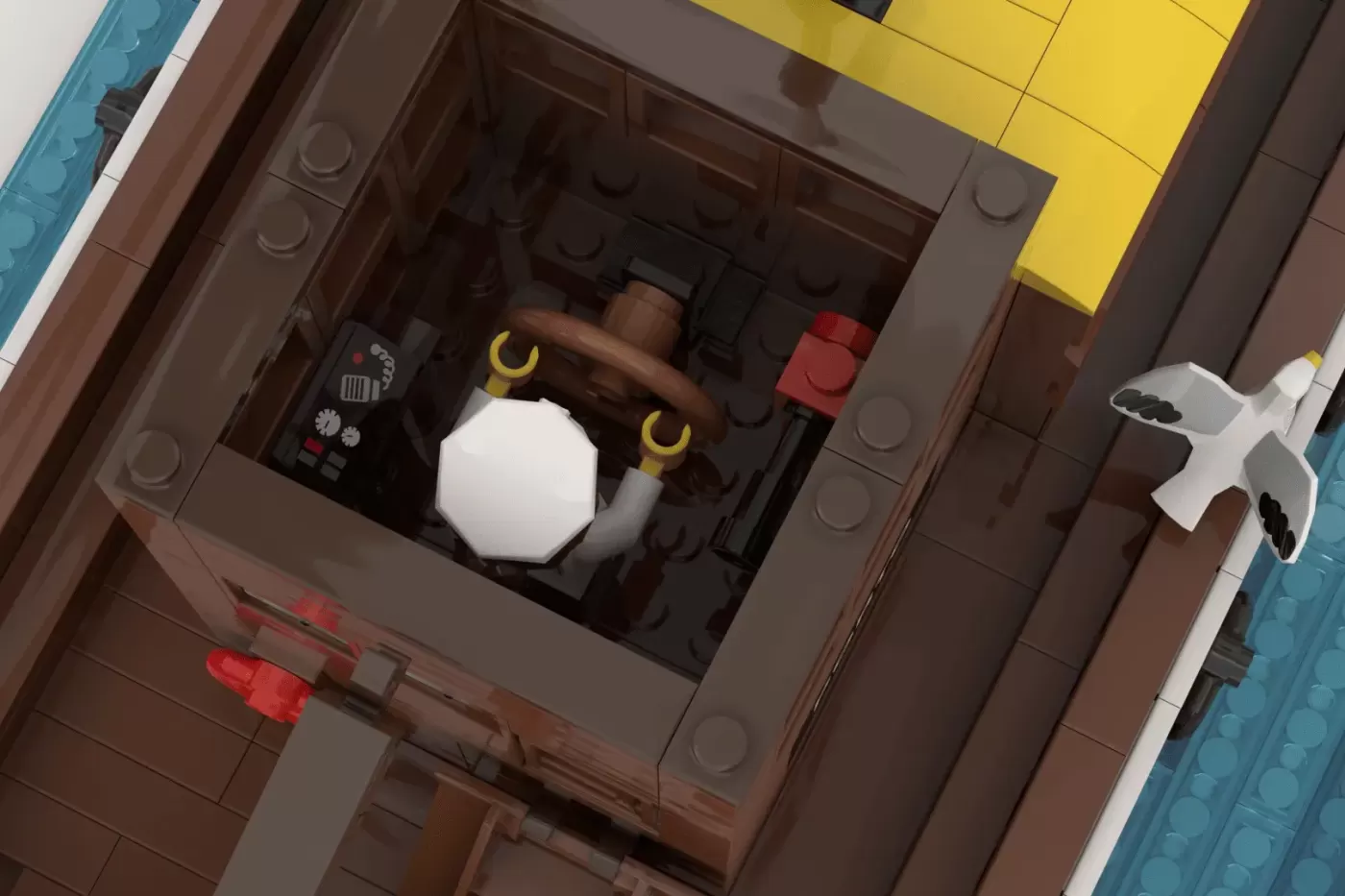 LEGO® Ideas Rabelo Boat Brings Portuguese Maritime Heritage to Life — detail view