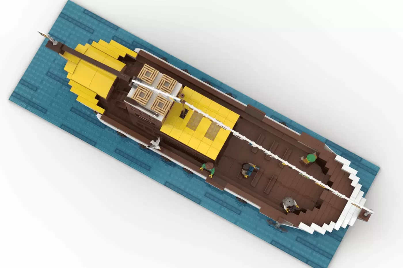 LEGO® Ideas Rabelo Boat Brings Portuguese Maritime Heritage to Life — close-up