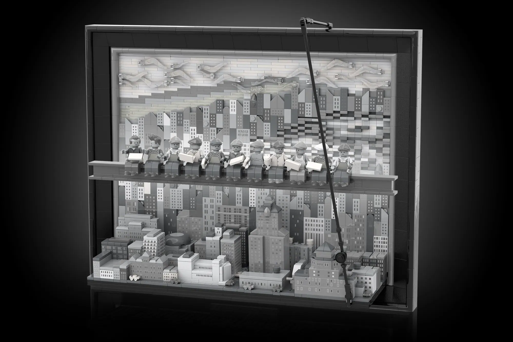 Lunch Atop a Skyscraper Reaches 10,000 in Brick Form - The 1932 Photo Rebuilt