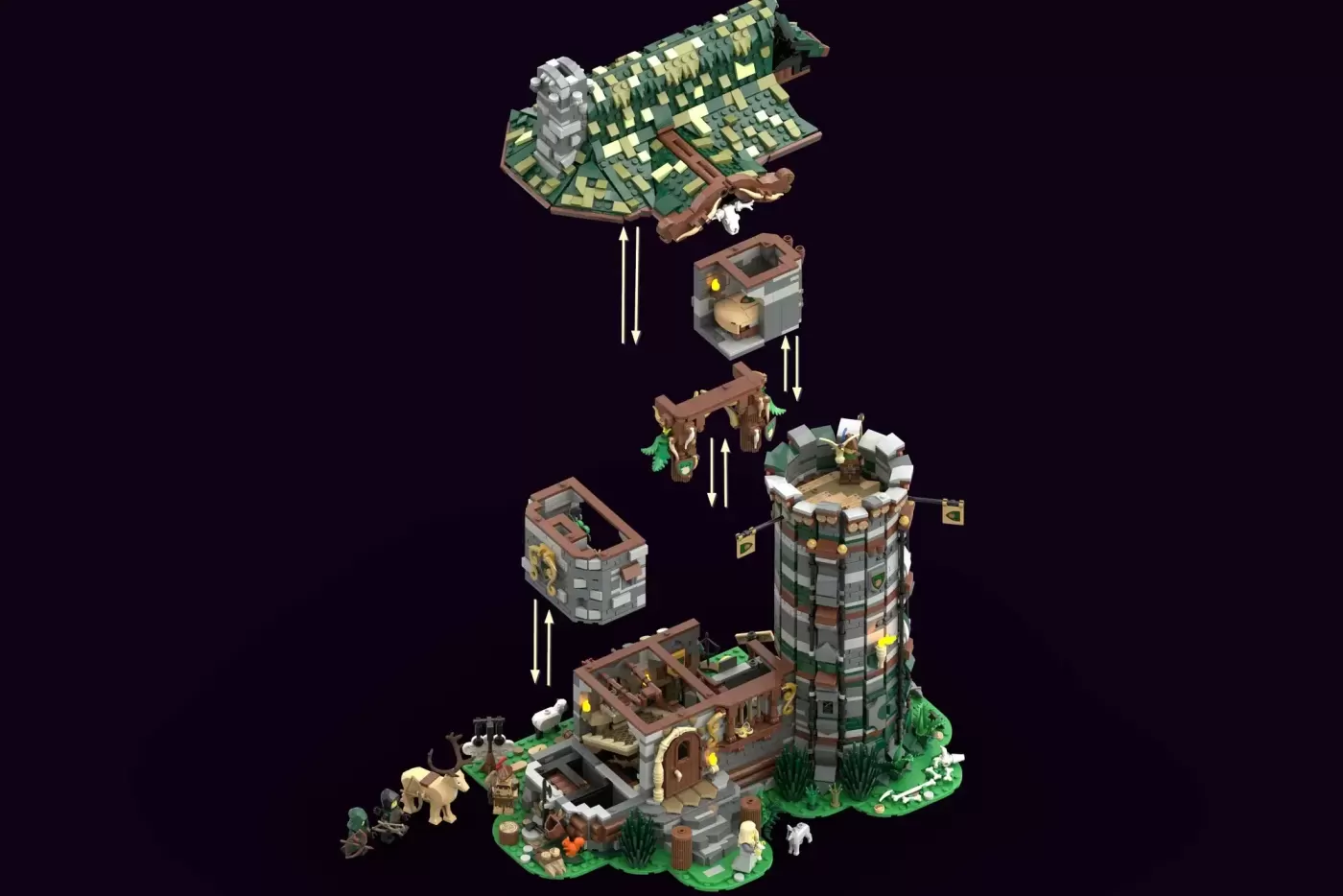 Medieval Hunter's Hut LEGO® Ideas Set Reaches 10,000 Supporters with Epic Castle Design (10000) ,  medieval hunters hut leg…