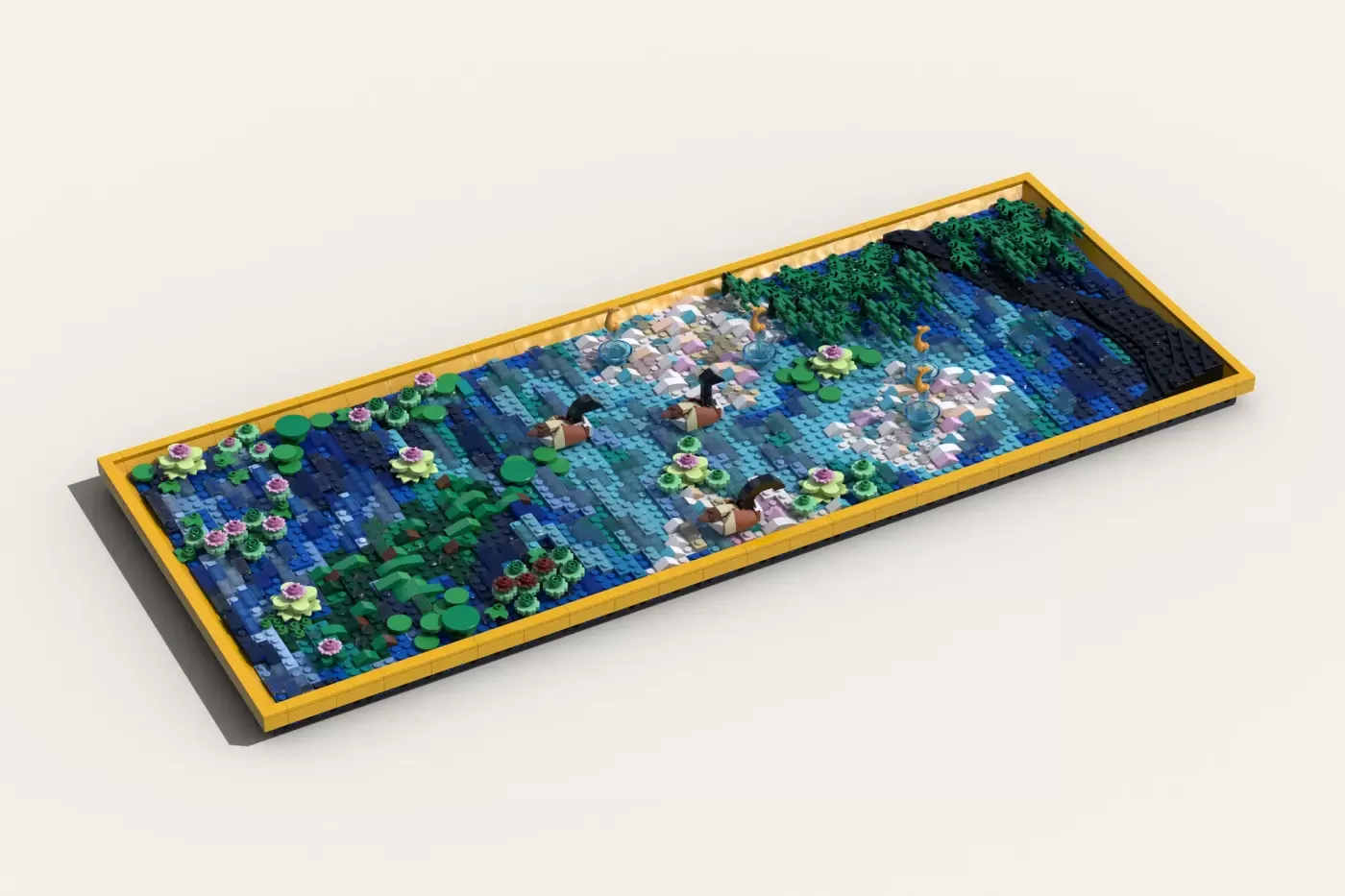 Nenúfares de Monet em LEGO® - o impressionismo pintado peça a peça
