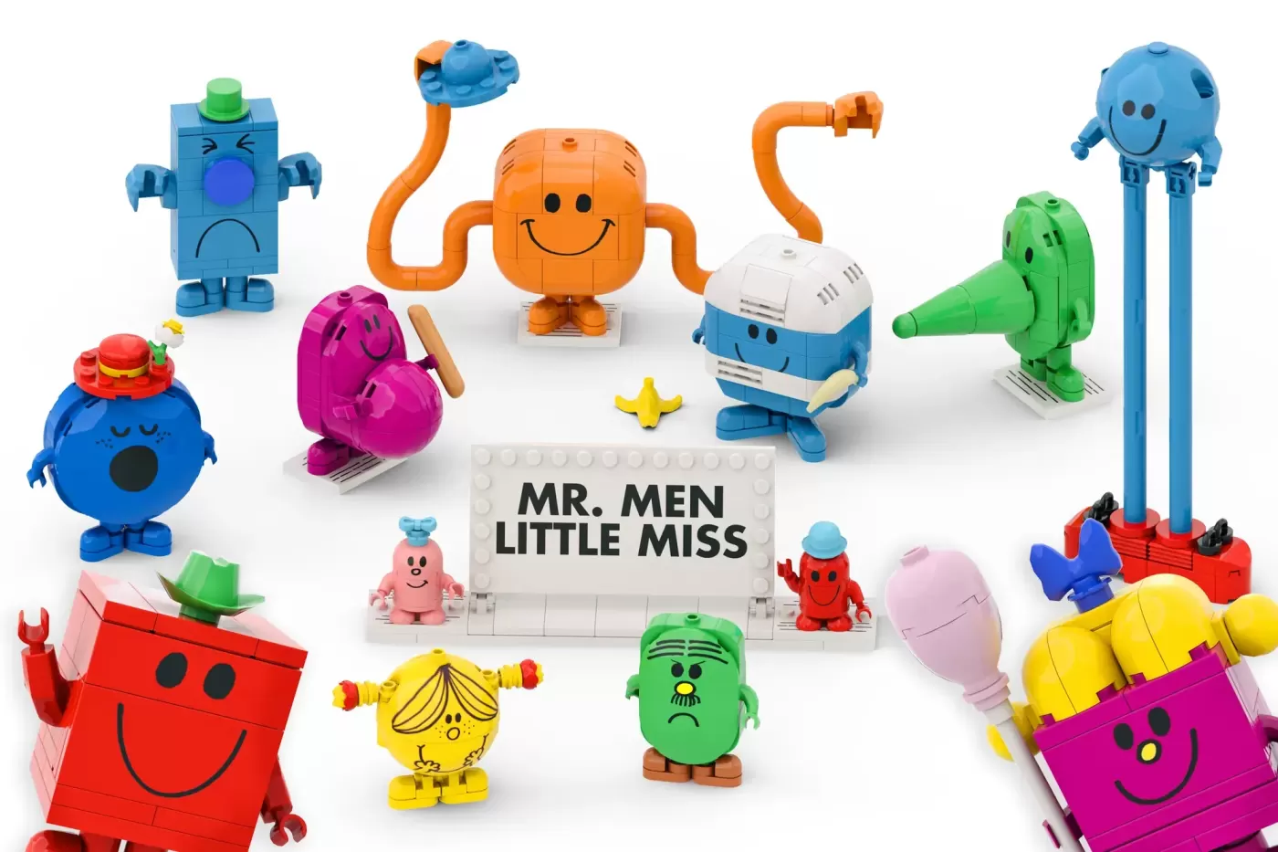 Mr. Men Little Miss em LEGO® Ideas - 13 personagens que trocam de humor com meia volta