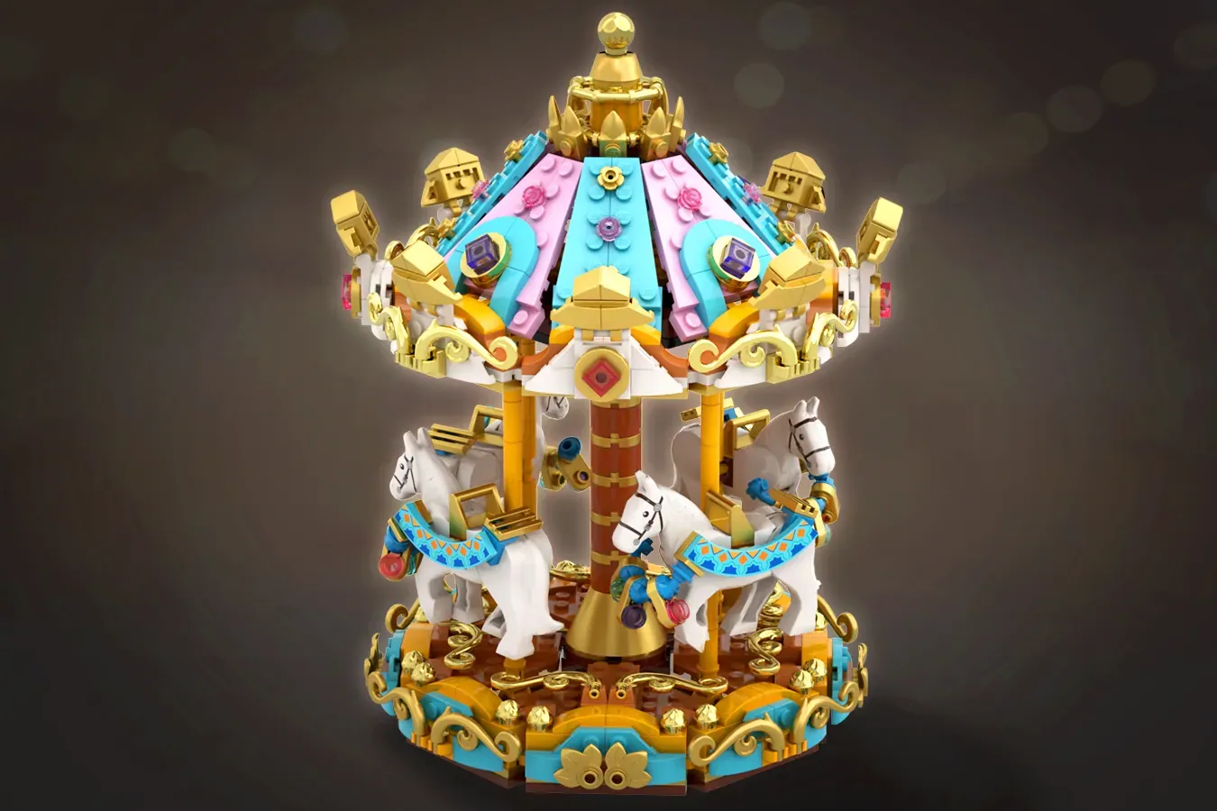This 694-Piece LEGO® Carousel Music Box Spins Its Way to 10,000 Supporters