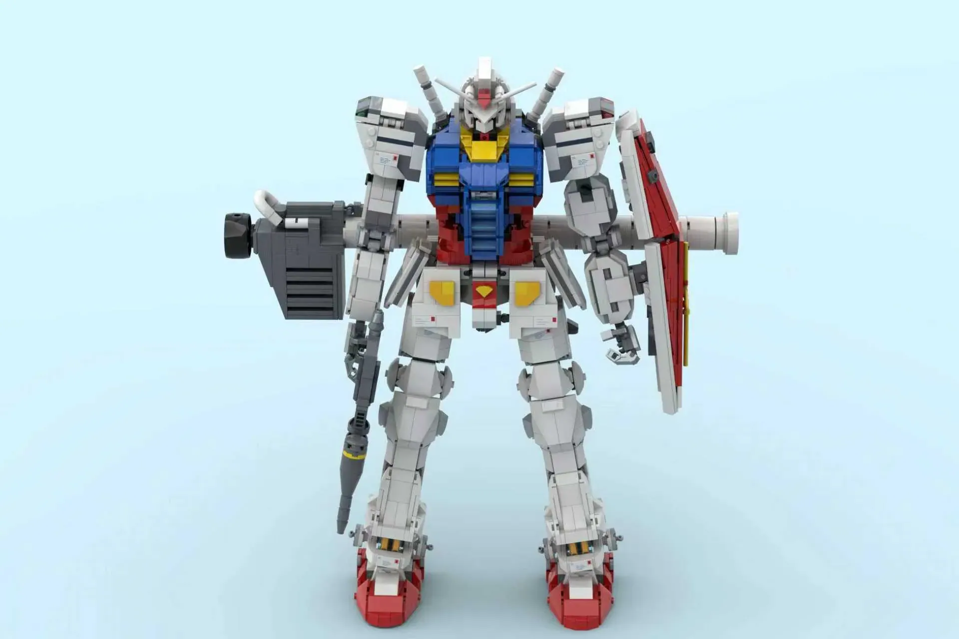 This LEGO® Gundam RX-78-2 Hides a Transforming Core Fighter With Its Own Pilot