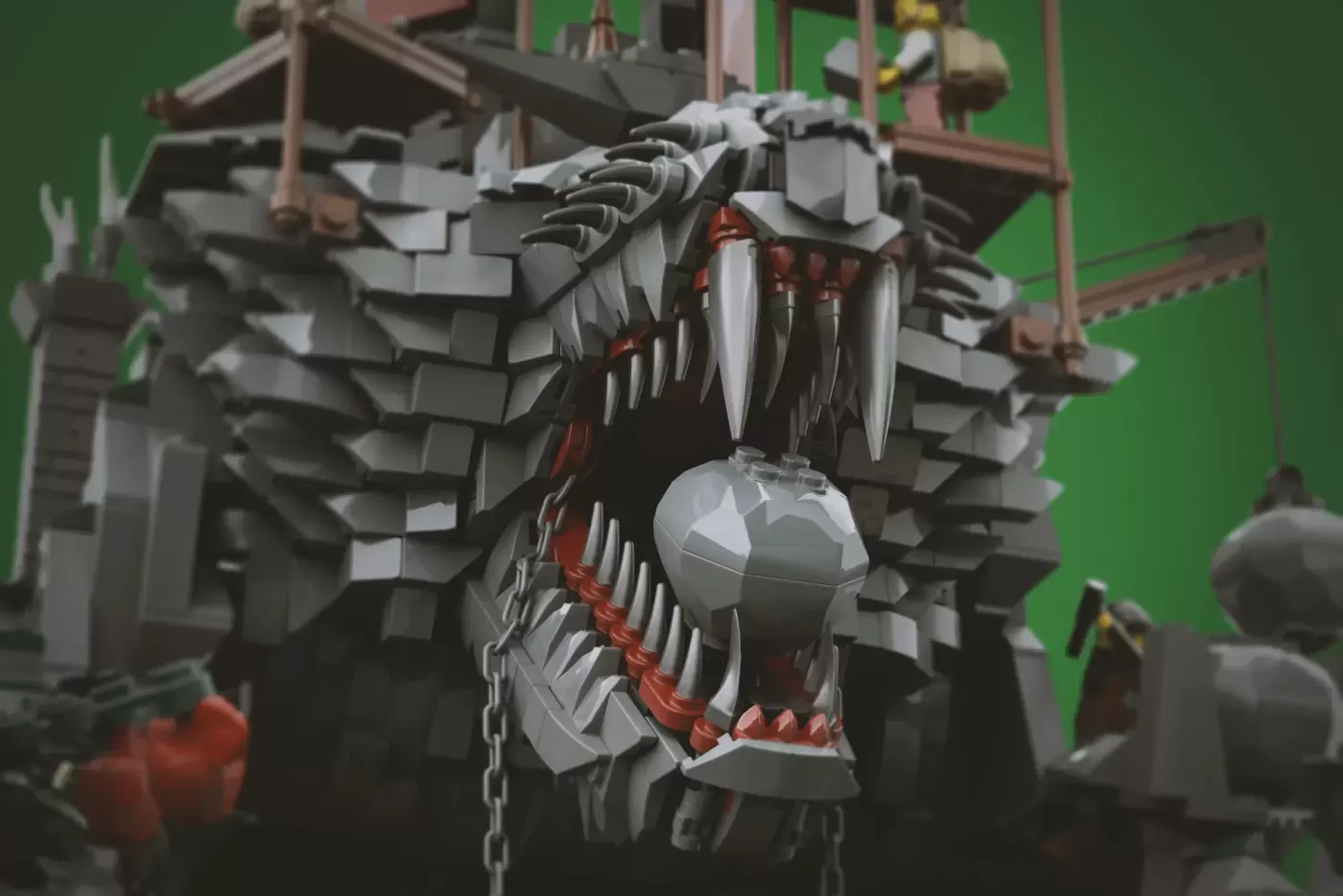 Wolfpack Fanghold - Um castelo de 4.510 peças esculpido sob um gigantesco lobo de pedra
